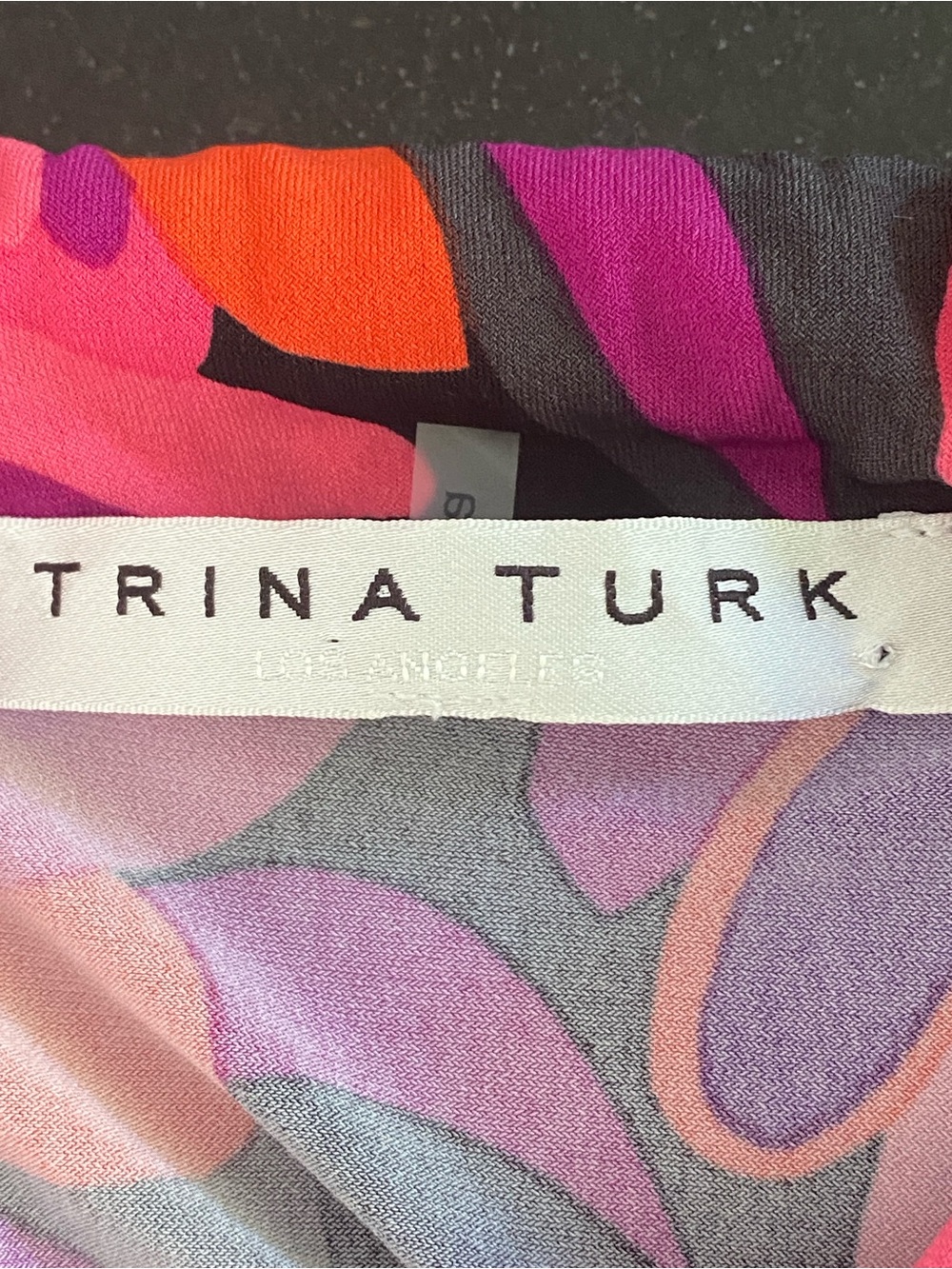 Trina Turk Juju Knit Vibrant Floral Halter Tie Dress Medium Tropical Mod Retro - Picture 6 of 10